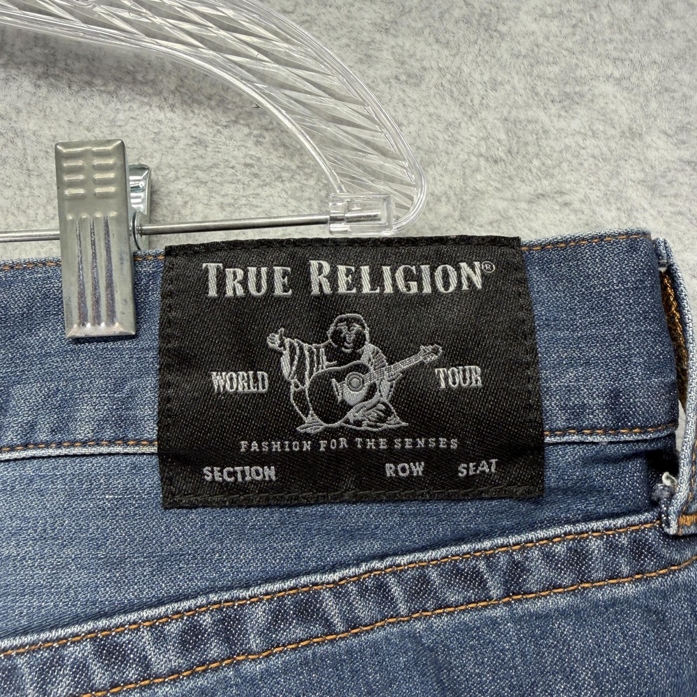 True Religion Jeans Mens 42W Blue Denim Rocco Slim Fit Casual - Picture 7 of 11